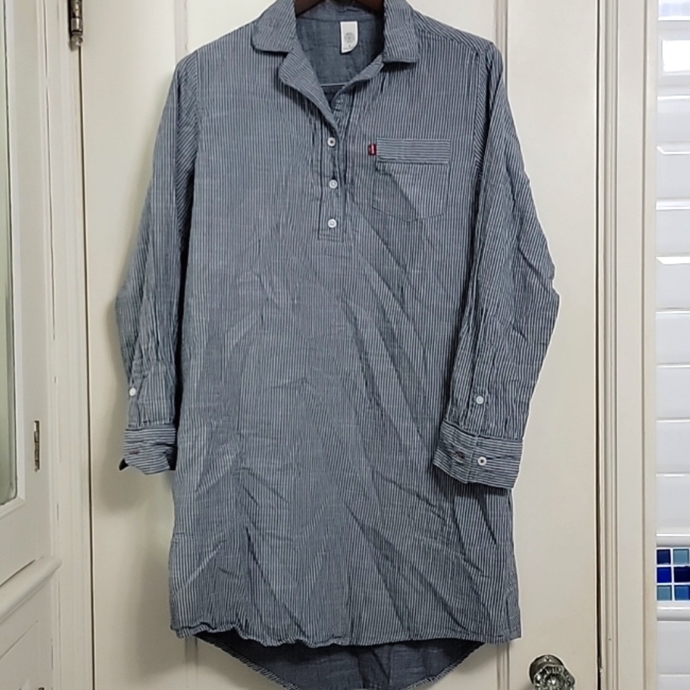 Women's Levi's for Target collared denim stripe nightdown